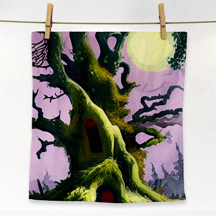 Outdoors Night Full Moon Setting Scene Woods Light Moonlight Nature Wilderness Landscape Face Towel