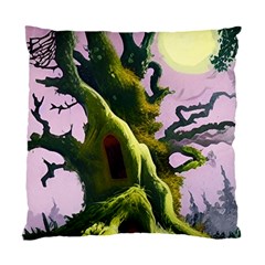 Outdoors Night Full Moon Setting Scene Woods Light Moonlight Nature Wilderness Landscape Standard Cushion Case (two Sides) by Posterlux