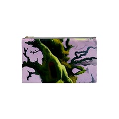 Outdoors Night Full Moon Setting Scene Woods Light Moonlight Nature Wilderness Landscape Cosmetic Bag (small) by Posterlux