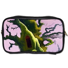 Outdoors Night Full Moon Setting Scene Woods Light Moonlight Nature Wilderness Landscape Toiletries Bag (two Sides)