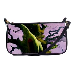 Outdoors Night Full Moon Setting Scene Woods Light Moonlight Nature Wilderness Landscape Shoulder Clutch Bag by Posterlux