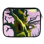 Outdoors Night Full Moon Setting Scene Woods Light Moonlight Nature Wilderness Landscape Apple iPad 2/3/4 Zipper Cases Front