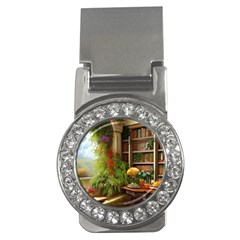 Room Interior Library Books Bookshelves Reading Literature Study Fiction Old Manor Book Nook Reading Money Clips (cz)  by Posterlux