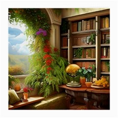 Room Interior Library Books Bookshelves Reading Literature Study Fiction Old Manor Book Nook Reading Medium Glasses Cloth by Posterlux