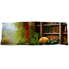 Room Interior Library Books Bookshelves Reading Literature Study Fiction Old Manor Book Nook Reading Body Pillow Case Dakimakura (two Sides) by Posterlux