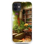 Room Interior Library Books Bookshelves Reading Literature Study Fiction Old Manor Book Nook Reading iPhone 12/12 Pro TPU UV Print Case Front