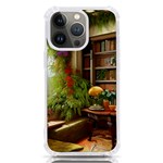 Room Interior Library Books Bookshelves Reading Literature Study Fiction Old Manor Book Nook Reading iPhone 13 Pro TPU UV Print Case Front