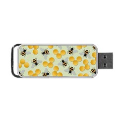 Bees Pattern Honey Bee Bug Honeycomb Honey Beehive Portable Usb Flash (two Sides) by Bedest