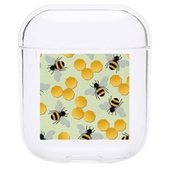 Bees Pattern Honey Bee Bug Honeycomb Honey Beehive Hard Pc Airpods 1/2 Case by Bedest