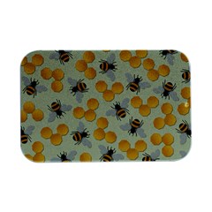 Bees Pattern Honey Bee Bug Honeycomb Honey Beehive Open Lid Metal Box (silver)   by Bedest