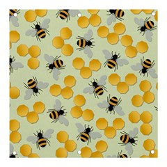 Bees Pattern Honey Bee Bug Honeycomb Honey Beehive Banner And Sign 3  X 3  by Bedest