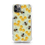 Bees Pattern Honey Bee Bug Honeycomb Honey Beehive iPhone 11 Pro 5.8 Inch TPU UV Print Case Front