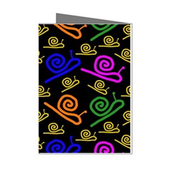 Pattern Repetition Snail Blue Mini Greeting Cards (pkg Of 8)