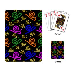 Pattern Repetition Snail Blue Playing Cards Single Design (rectangle)