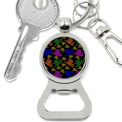 Pattern Repetition Snail Blue Bottle Opener Key Chain