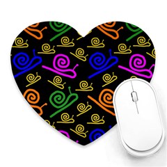 Pattern Repetition Snail Blue Heart Mousepad