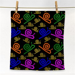 Pattern Repetition Snail Blue Face Towel