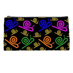 Pattern Repetition Snail Blue Pencil Case