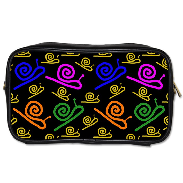 Pattern Repetition Snail Blue Toiletries Bag (One Side)