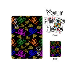 Pattern Repetition Snail Blue Playing Cards 54 Designs (mini)