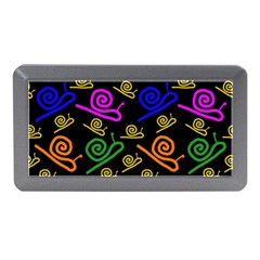 Pattern Repetition Snail Blue Memory Card Reader (mini)