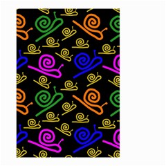 Pattern Repetition Snail Blue Small Garden Flag (two Sides)