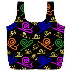 Pattern Repetition Snail Blue Full Print Recycle Bag (xxl)