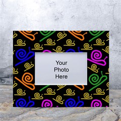 Pattern Repetition Snail Blue White Tabletop Photo Frame 4 x6 