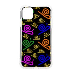 Pattern Repetition Snail Blue Iphone 11 Tpu Uv Print Case by Maspions