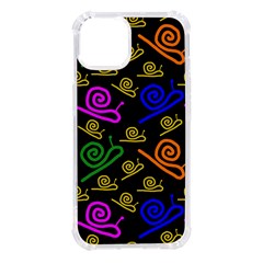 Pattern Repetition Snail Blue Iphone 14 Tpu Uv Print Case by Maspions