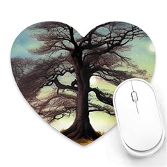 Nature Outdoors Cellphone Wallpaper Background Artistic Artwork Starlight Book Cover Wilderness Land Heart Mousepad by Posterlux