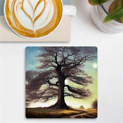 Nature Outdoors Cellphone Wallpaper Background Artistic Artwork Starlight Book Cover Wilderness Land Uv Print Square Tile Coaster  by Posterlux