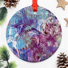 Blend Marbling Round Ornament (two Sides)