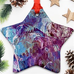 Blend Marbling Star Ornament (two Sides) by kaleidomarblingart