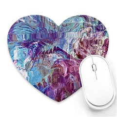 Blend Marbling Heart Mousepad by kaleidomarblingart