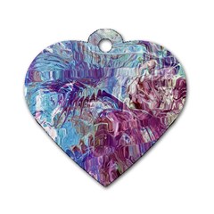 Blend Marbling Dog Tag Heart (one Side) by kaleidomarblingart