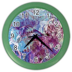 Blend Marbling Color Wall Clock by kaleidomarblingart