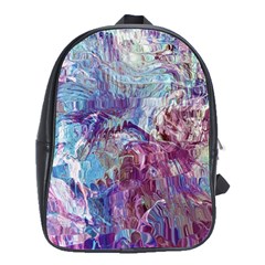 Blend Marbling School Bag (large) by kaleidomarblingart