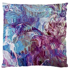 Blend Marbling Large Cushion Case (one Side) by kaleidomarblingart