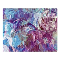 Blend Marbling Two Sides Premium Plush Fleece Blanket (large) by kaleidomarblingart