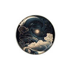 Starry Sky Moon Space Cosmic Galaxy Nature Art Clouds Art Nouveau Abstract Hat Clip Ball Marker (10 Pack) by Posterlux