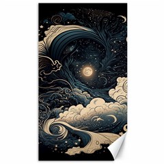 Starry Sky Moon Space Cosmic Galaxy Nature Art Clouds Art Nouveau Abstract Canvas 40  X 72  by Posterlux