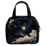 Starry Sky Moon Space Cosmic Galaxy Nature Art Clouds Art Nouveau Abstract Classic Handbag (Two Sides) Front