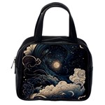 Starry Sky Moon Space Cosmic Galaxy Nature Art Clouds Art Nouveau Abstract Classic Handbag (Two Sides) Back