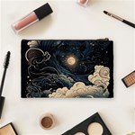 Starry Sky Moon Space Cosmic Galaxy Nature Art Clouds Art Nouveau Abstract Cosmetic Bag (Medium) Back