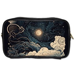 Starry Sky Moon Space Cosmic Galaxy Nature Art Clouds Art Nouveau Abstract Toiletries Bag (one Side) by Posterlux