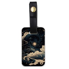 Starry Sky Moon Space Cosmic Galaxy Nature Art Clouds Art Nouveau Abstract Luggage Tag (one Side)