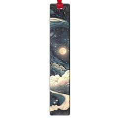 Starry Sky Moon Space Cosmic Galaxy Nature Art Clouds Art Nouveau Abstract Large Book Marks by Posterlux