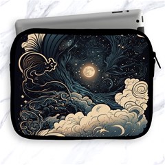 Starry Sky Moon Space Cosmic Galaxy Nature Art Clouds Art Nouveau Abstract Apple Ipad 2/3/4 Zipper Cases by Posterlux