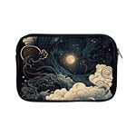 Starry Sky Moon Space Cosmic Galaxy Nature Art Clouds Art Nouveau Abstract Apple iPad Mini Zipper Cases Front